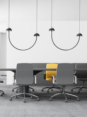 Meeting room interior with columns